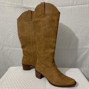 IUV Brown Leather Suede Cowboy Boots Womens 5